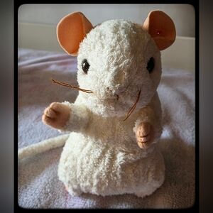 Vintage 2000 TY Beanie Baby Cheezer White Plush Mouse